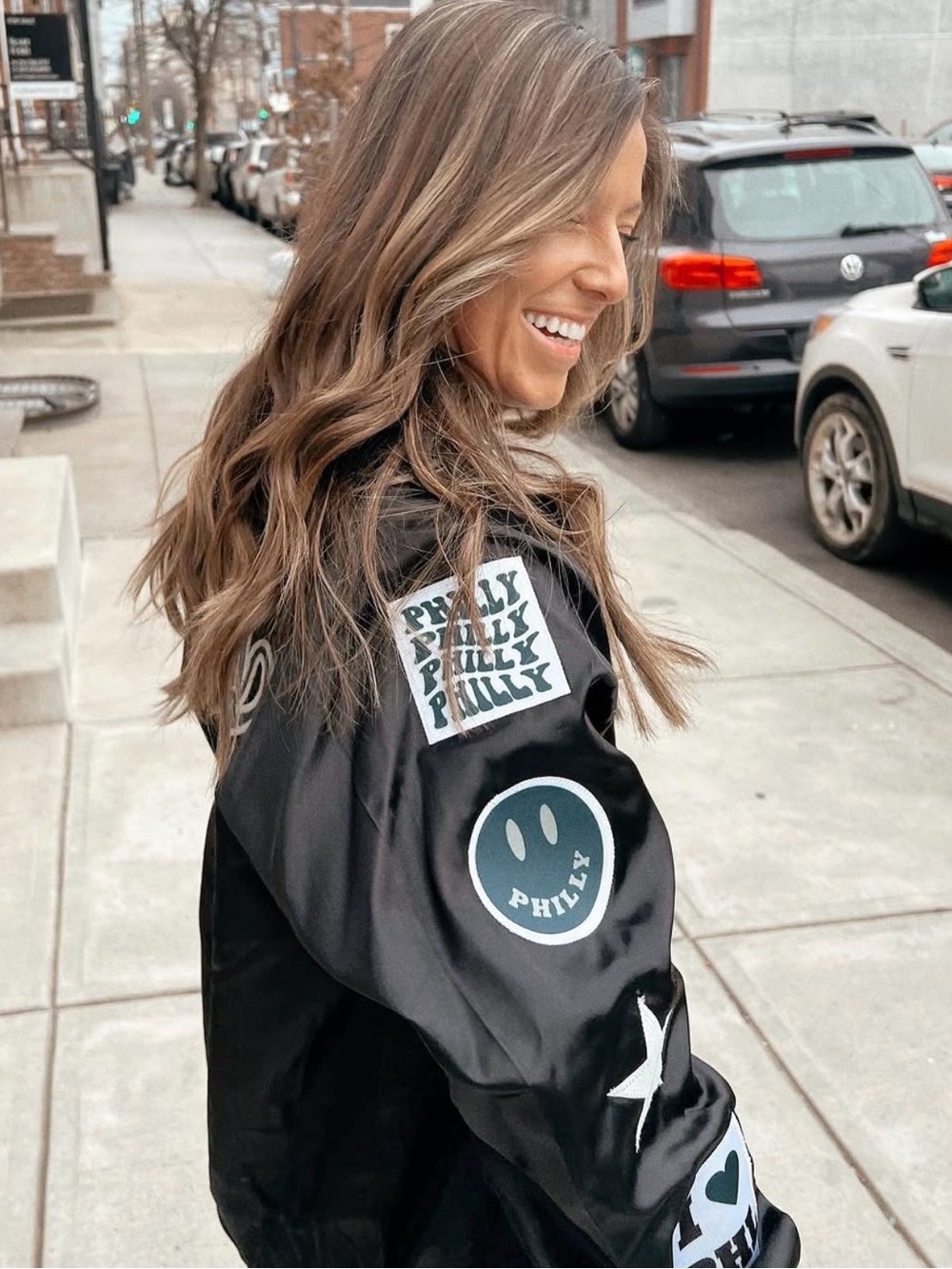 Philadelphia Eagles Satin Bomber